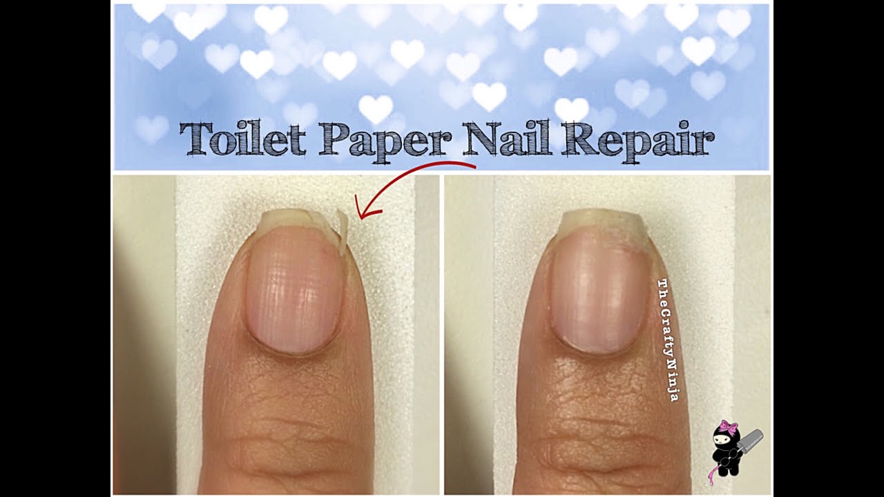 Toilet Paper Nail Repair by The Crafty Ninja