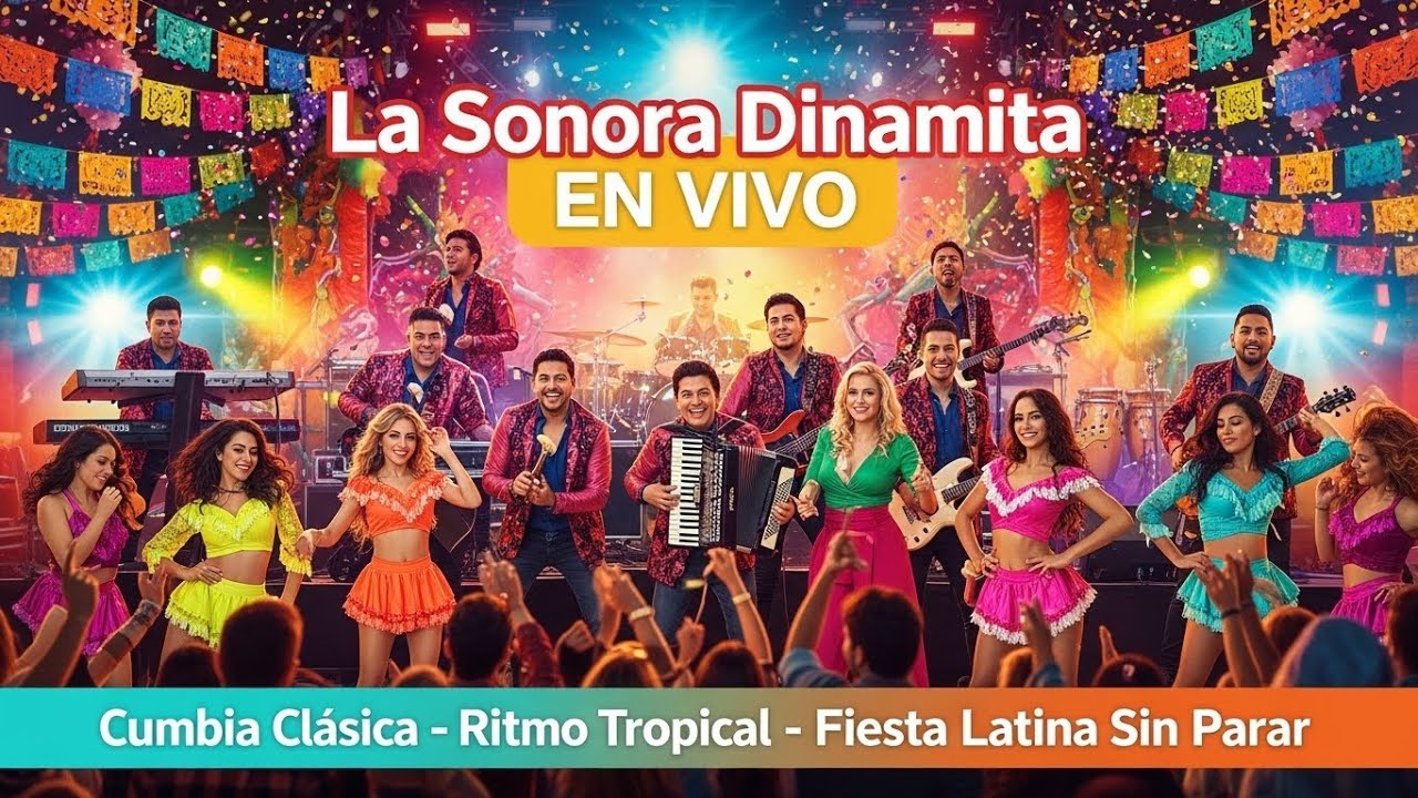 💃 Cumbia Clásica y Ritmo Tropical en una Gran Fiesta Latina Sin Parar | La Sonora Dinamita EN VIVO 💃