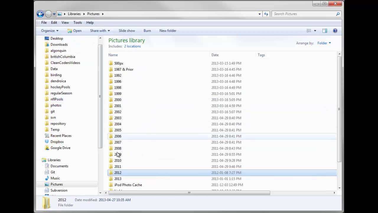 Screencast - Image Folders and Files