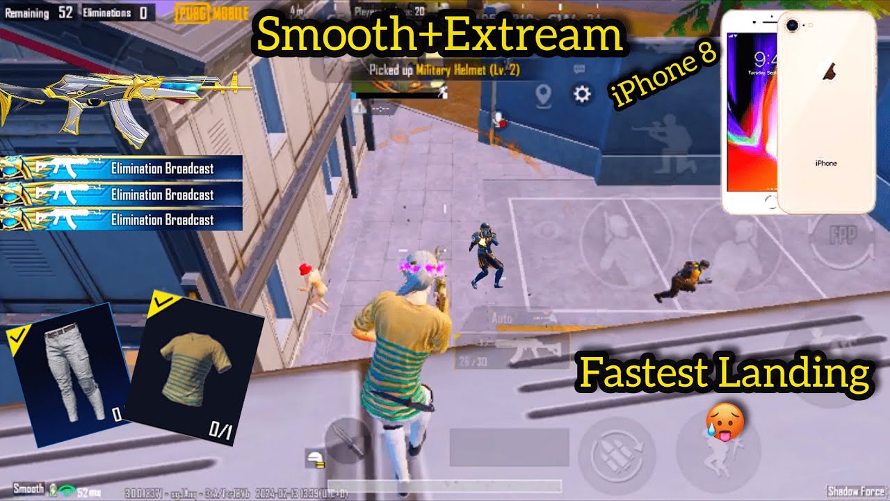 My Best Gameplay 3.0 update || PUBG Test iPhone 8 2024🥵