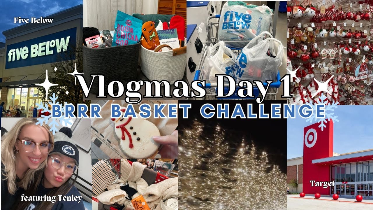 VLOGMAS DAY 1: BRRR Basket Challenge with my BFF - 5 Below + Target