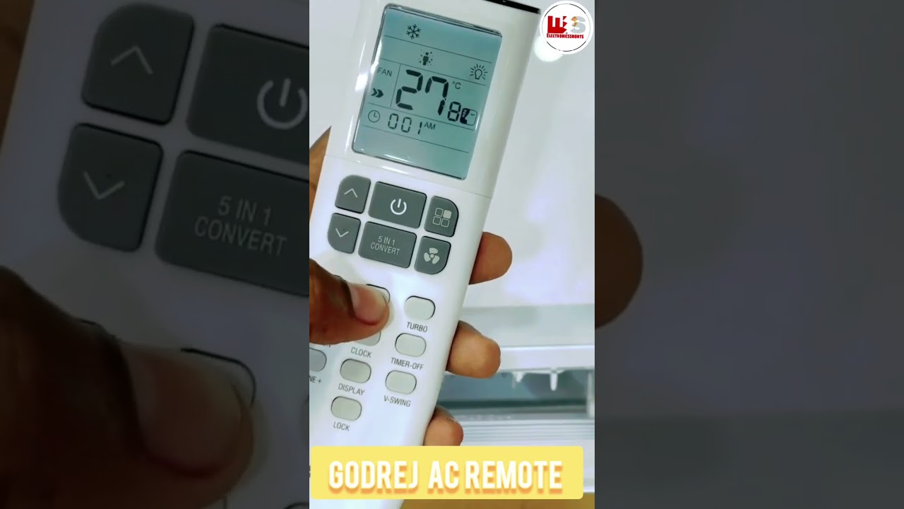 GODREJ AIR CONDITIONER 5IN1 REMOTE #trending #youtube #viral #lg #electronic #bestAC2023