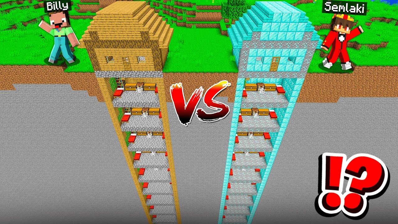 Billy Armer vs Semlaki Reicher Wolkenkratzer Unter Haus in Minecraft!