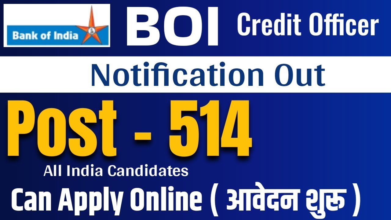 Bank of india recruitment 2025 credit officer complete details | BOI new vacancy| govt job|
