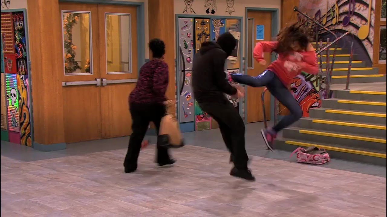 Trina Vega does her KARATE MOVES for 59 seconds on Victorious