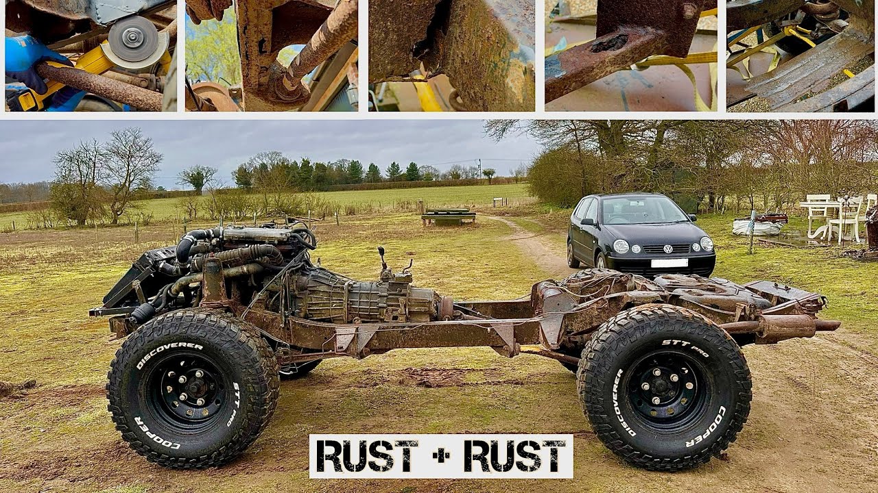 Welding A VERY Rusty Land Rover Chassis - 4X4 Aston Martin