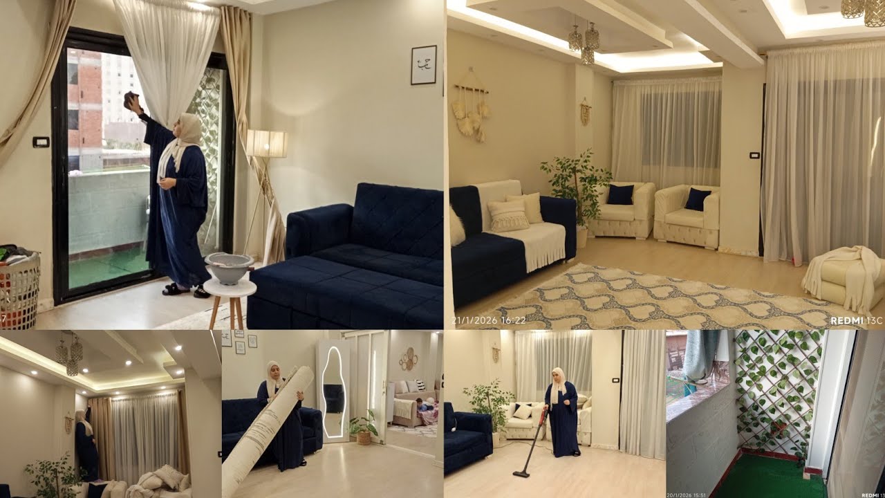 اقوي تنظيفات رمضان 2026🌙غيرت شكلها ✨ روتين التنظيف العميق والروائح المنعشه ✨ خلتها بتلمع من النظافه 