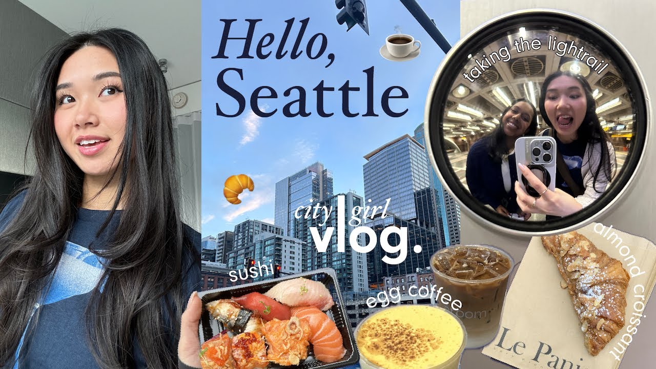 weekend in seattle ☁️☕️ | what i eat, caf&eacute;s & flea market