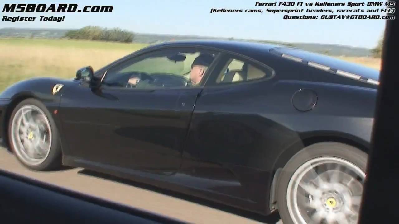 HD: Ferrari F430 F1 vs Kelleners Sport BMW M5: Classic M5board.com Race now in HD