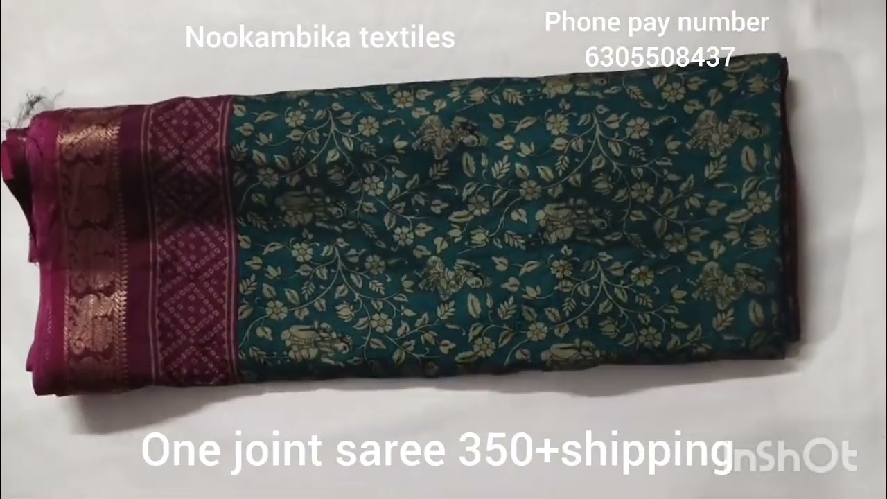 Maheshwari silk sarees one joint saree 350+shipping 