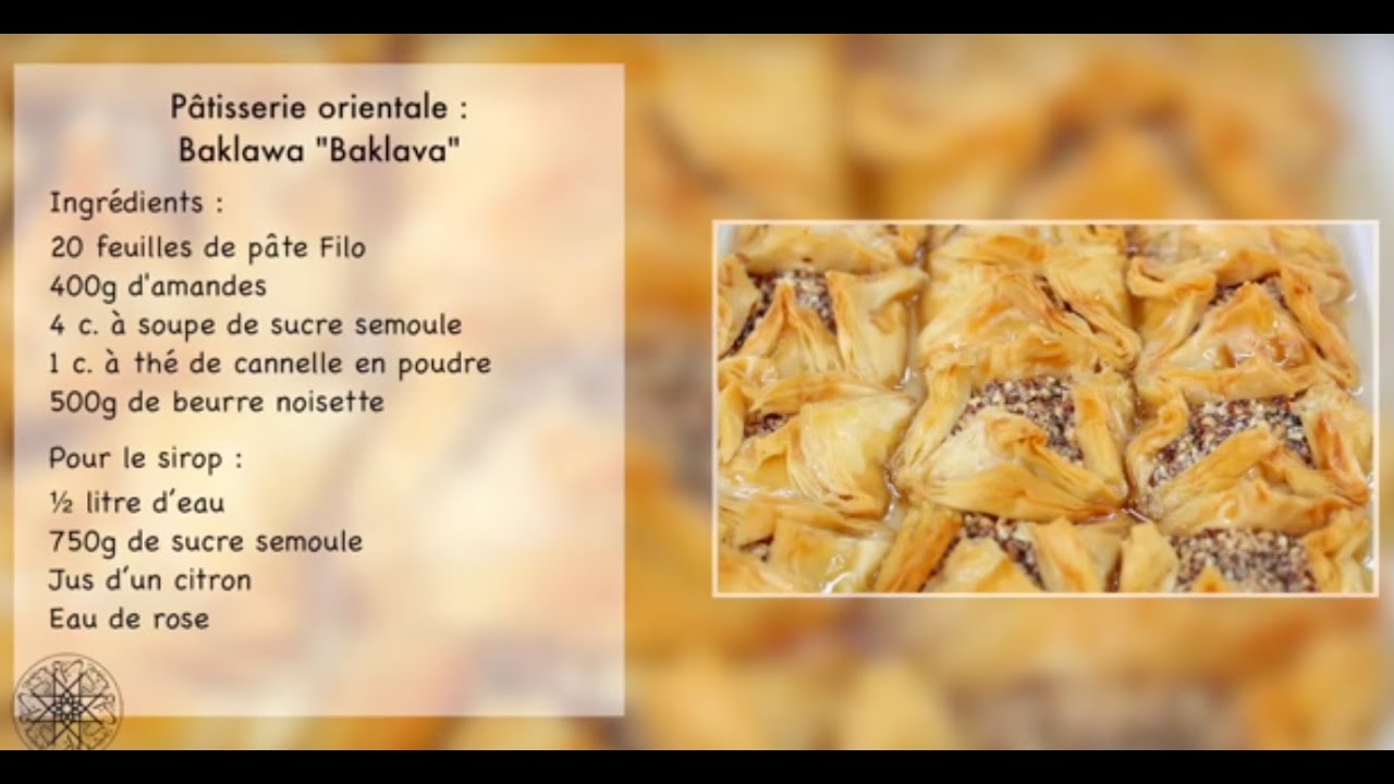 Choumicha : Recette Baklawa 