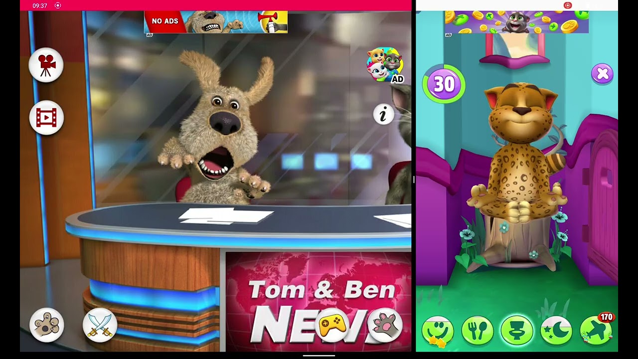 Talking tom copiando en talking Tom y Ben news