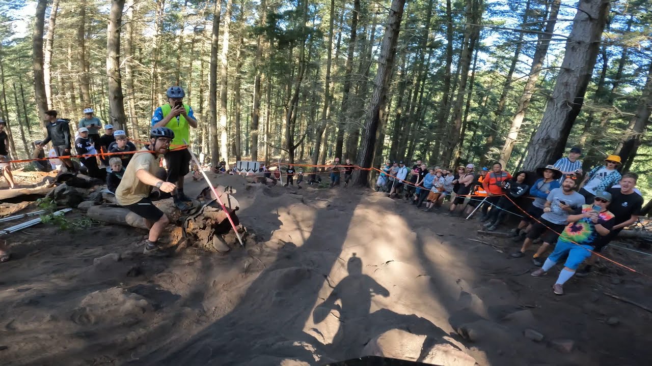 NZ National Downhill Series Round 2 race run POV | CT into GC at Christchurch Adventure Park