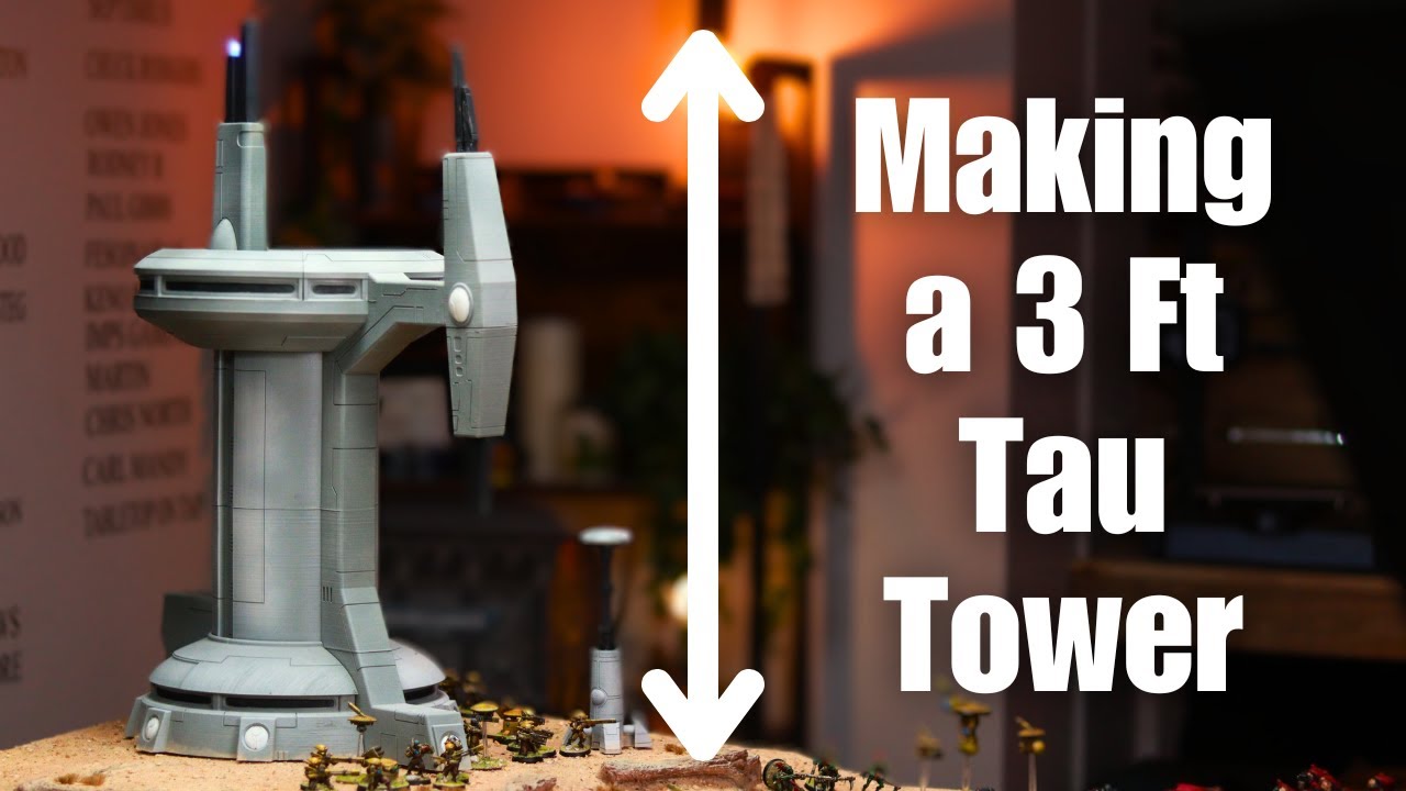 Building a 3 Foot Warhammer 40k Battlesector Tau Tower!