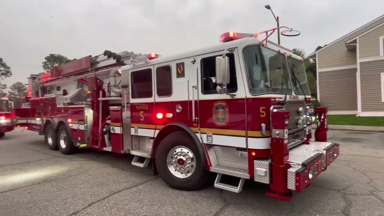 Richmond Fire Department Arriving And On Scene Of Apartment Fire
