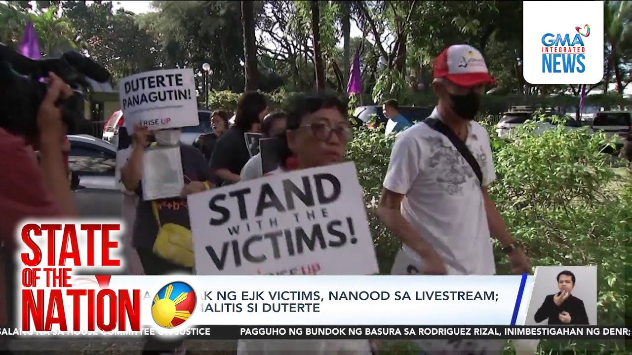 Duterte supporters, EJK victims’ kin and advocates gather outside ICC | SONA