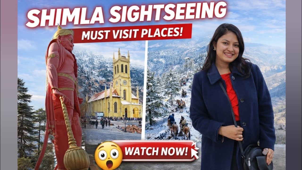 Shimla Mall Road | Kufri | Christ Church| Jakhoo Temple| Must Visit Places Of Shimla Manali Himachal