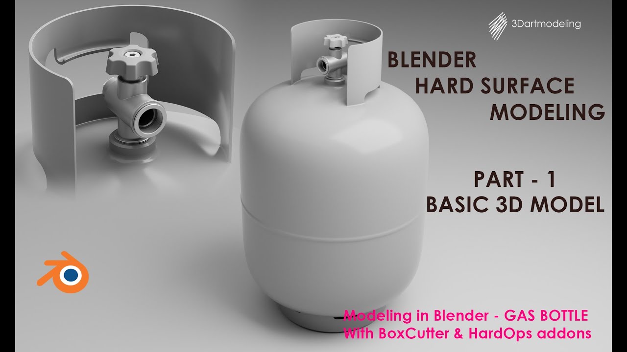 Blender modeling - Gas bottle - Part 1 Basic 3D model