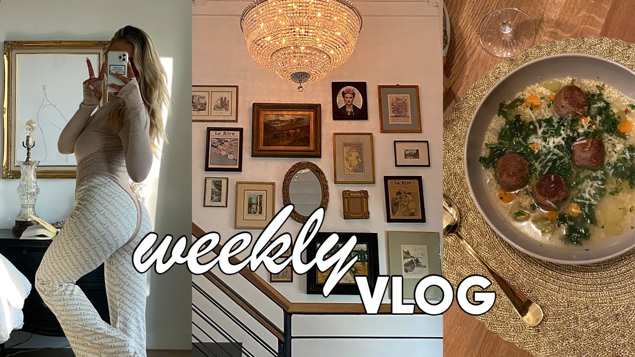 VLOG: Building a Gallery Wall, boyed Fall 2021 Haul, Vegan Italian Wedding Soup | Delaney Childs