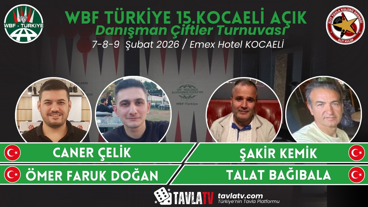 Caner ÇELİK & Ömer DOĞAN / Şakir KEMİK & Talat BAĞIBALA (D.Çiftler) | WBF 15.Kocaeli Açık Turnuvası