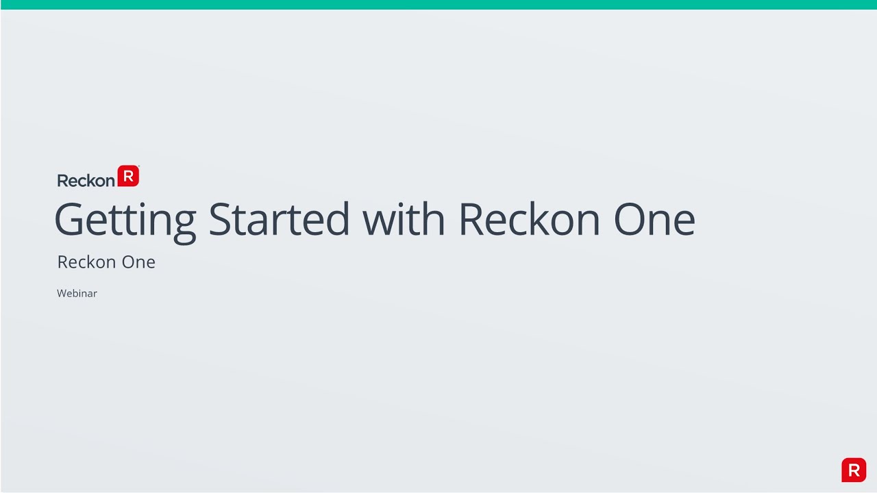 Getting started with Reckon One Webinar