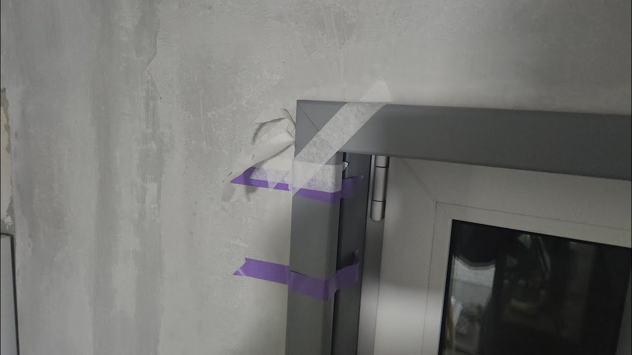 Монтаж клей-цементом уголков деревянных откосов 🪵 🪟 🚪