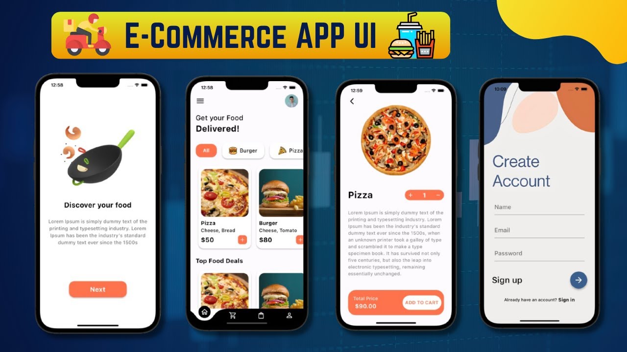 🛒🍔 Epic Food Delivery & Ecommerce App | Flutter Tutorial for Beginners 2025