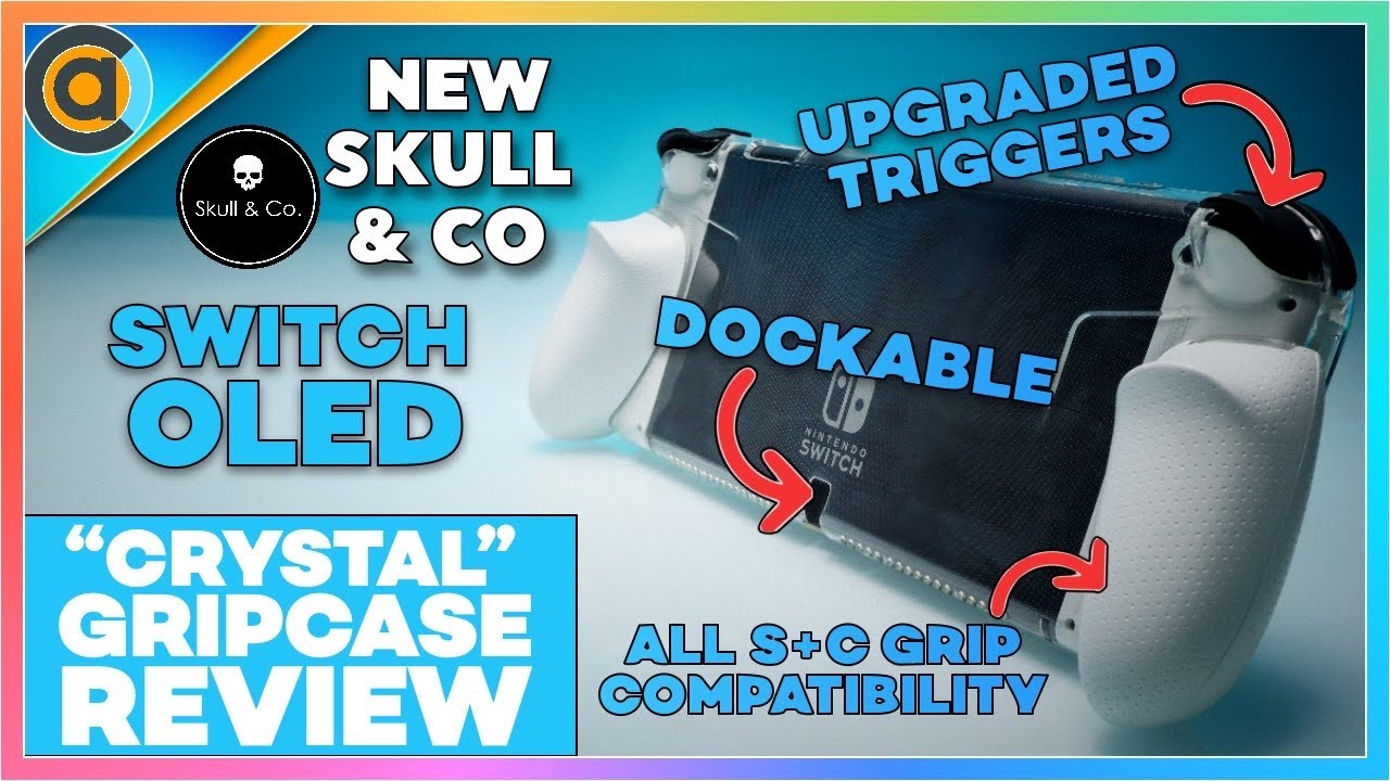 OLED Skull and Co Gripcase for Nintendo Switch. Crystal Grip PLUS