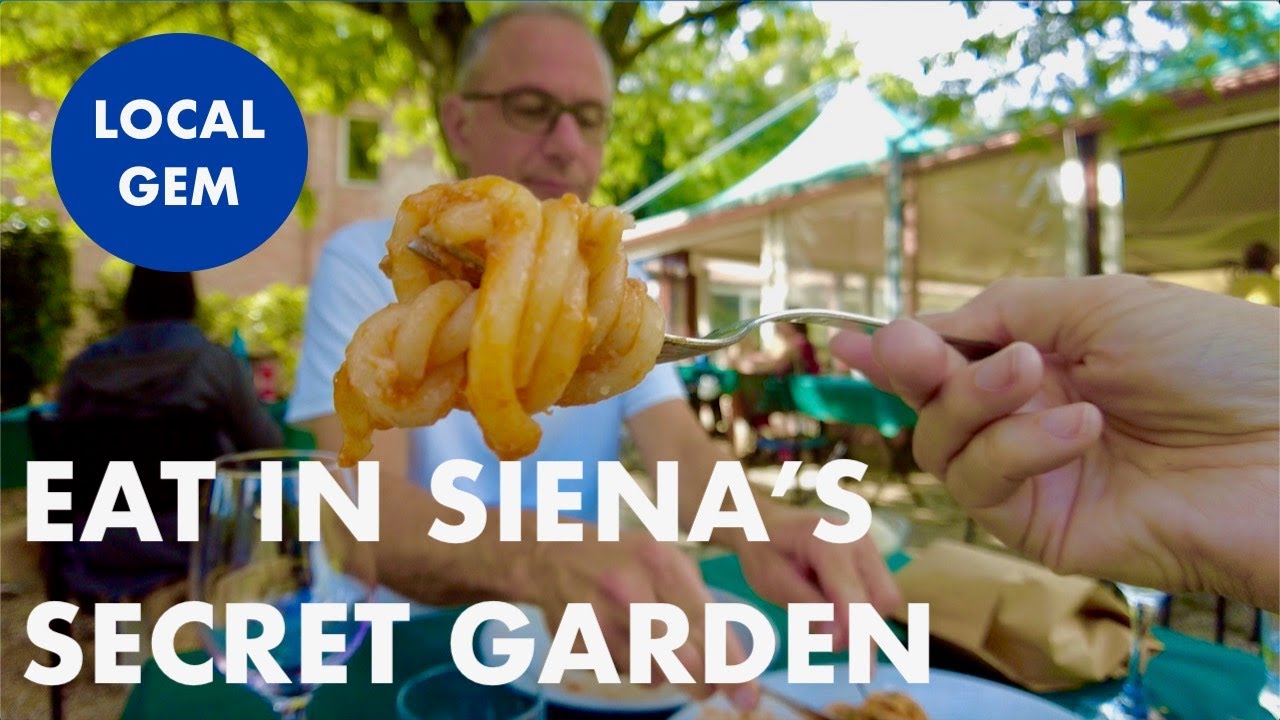 Best food in Siena. Eat in a hidden garden and support a great cause.
