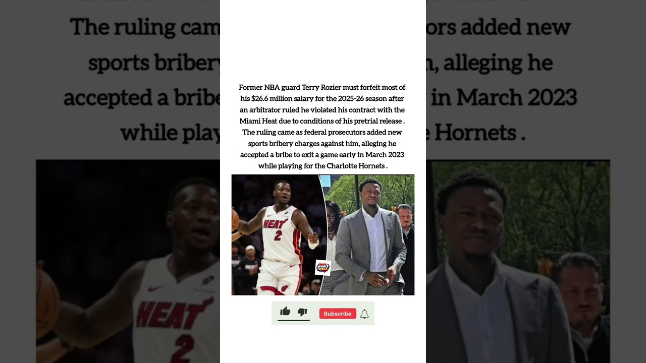 Terry Rozier's $100K Bribe Allegedly Dropped to $70K After Rebounds Hurt Bet 💀 #shorts #viral #news