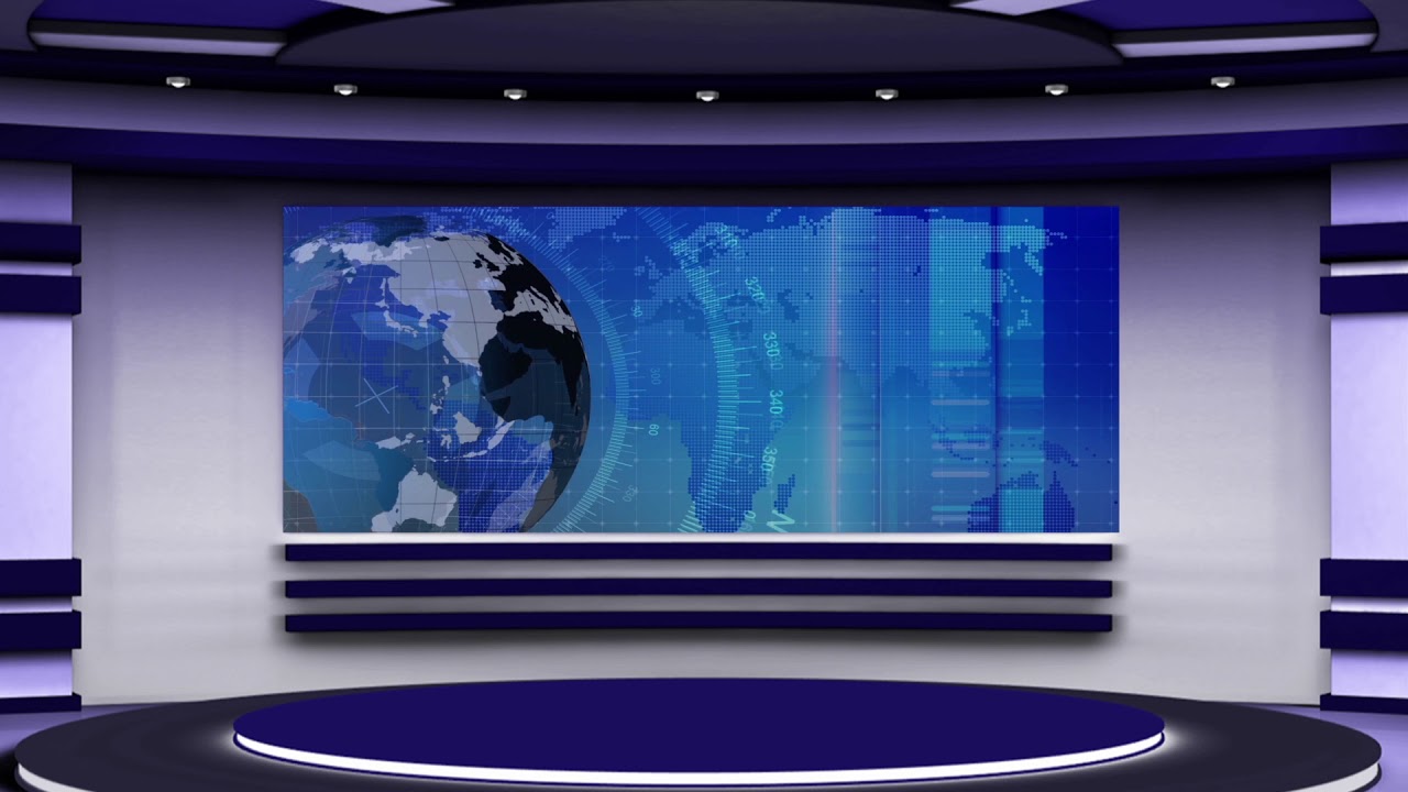 Bacground news tv studio set 61 virtual green screen background loop [King of Mind]