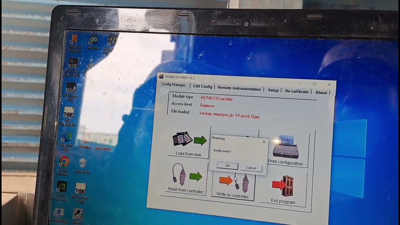 Upload/download program controller engine smartgen hgm6310dp