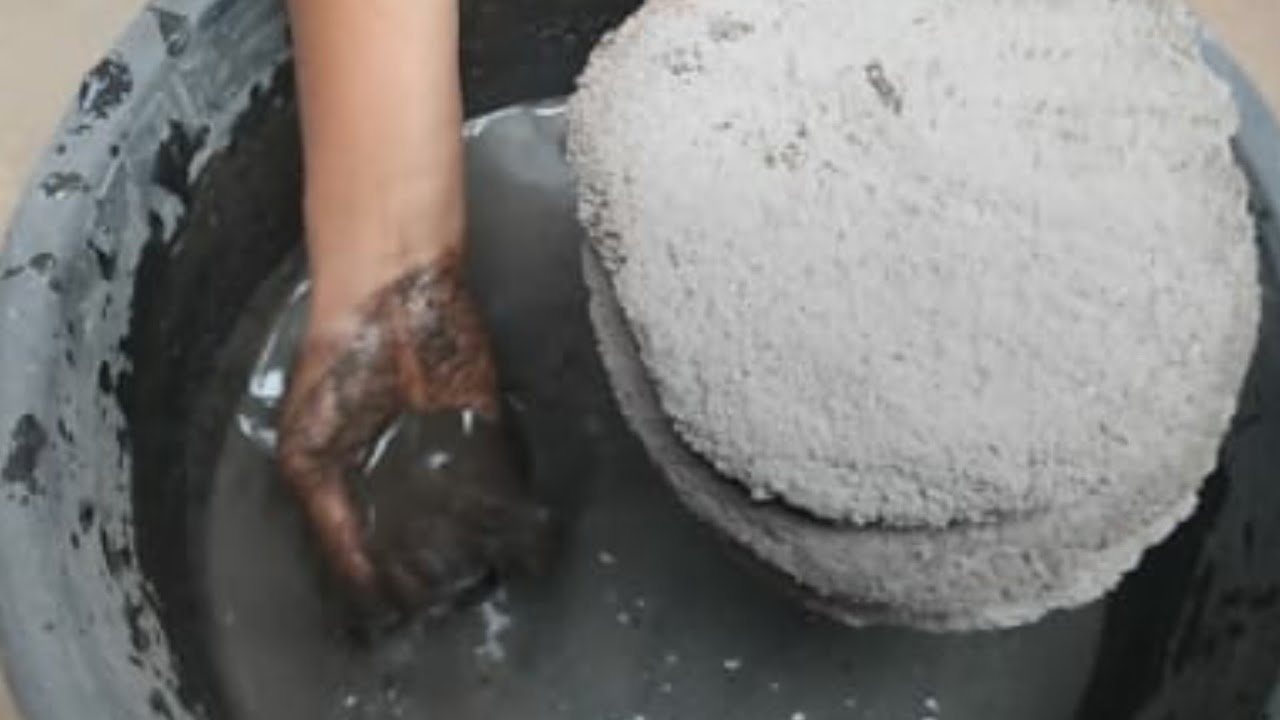 A S:PURE CEMENT CRUMBLING +DIPPING IN LOTS OF WATER SLAPS🤤💦💦💦💦