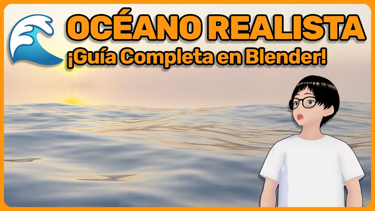 OCÉANO REALISTA en Blender con el Modificador OCEAN | Material PBR, Espuma (Foam) y Render en Cycles