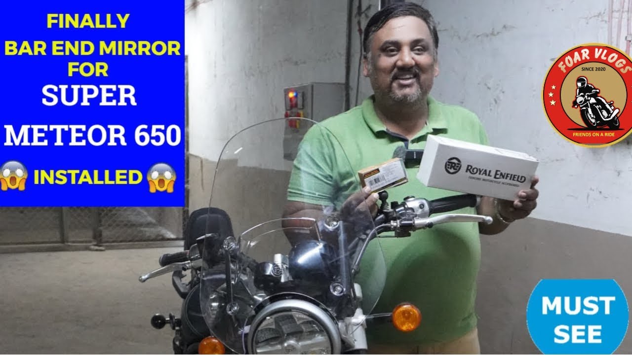 Super Meteor 650 Bar End Mirror Installed DIY | Detailed Installation Process  ❤️❤️Vlog No 492