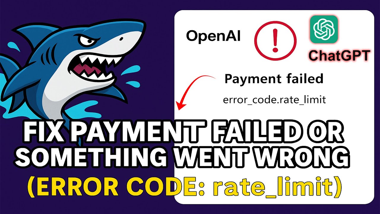 Fix Payment Failed or Something Went Wrong (Error Code rate_limit) While Subscribing ChatGPT Go ₹0