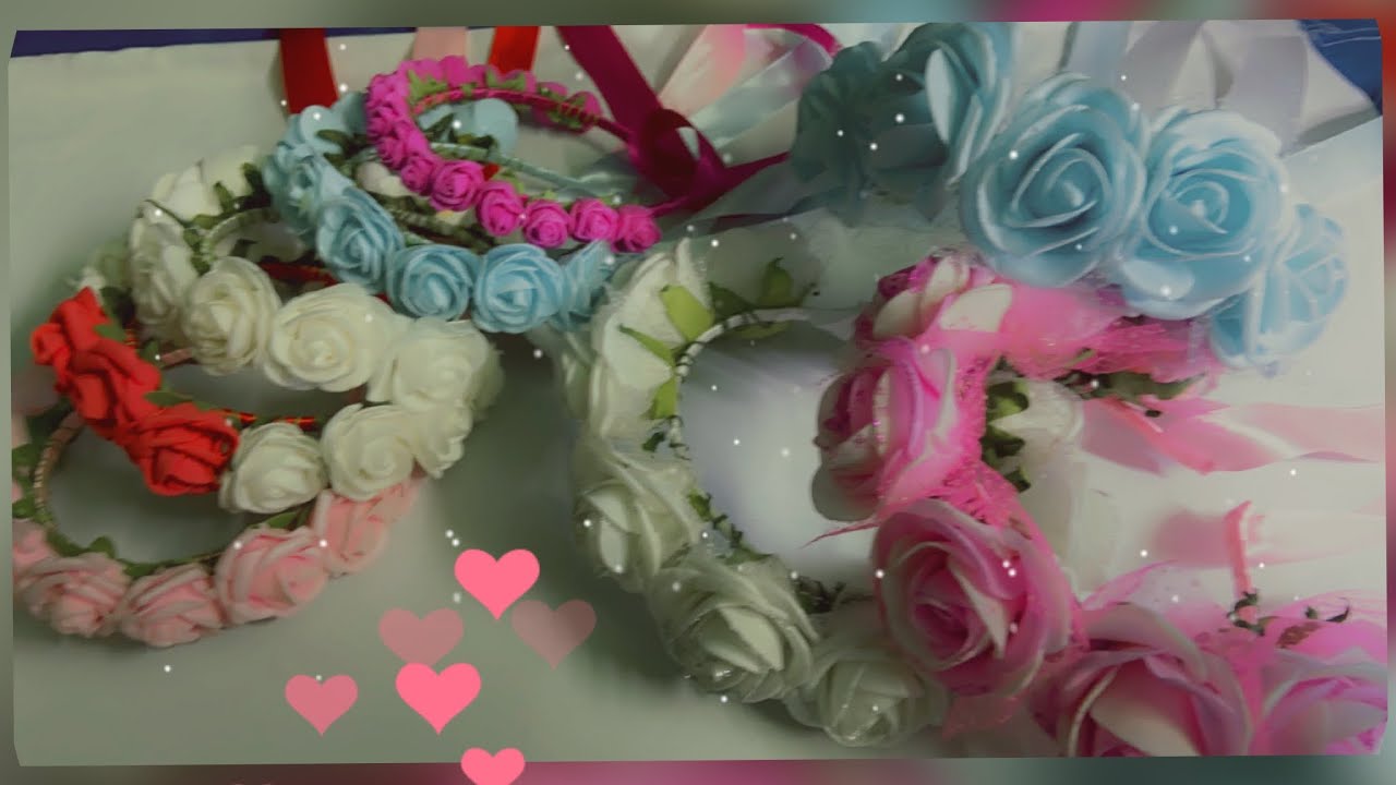 اعمال يدويه handmade اصنعي احلى طوق شعر من الورود 🌹🌸بسهوله مع @فنونأممصطفى