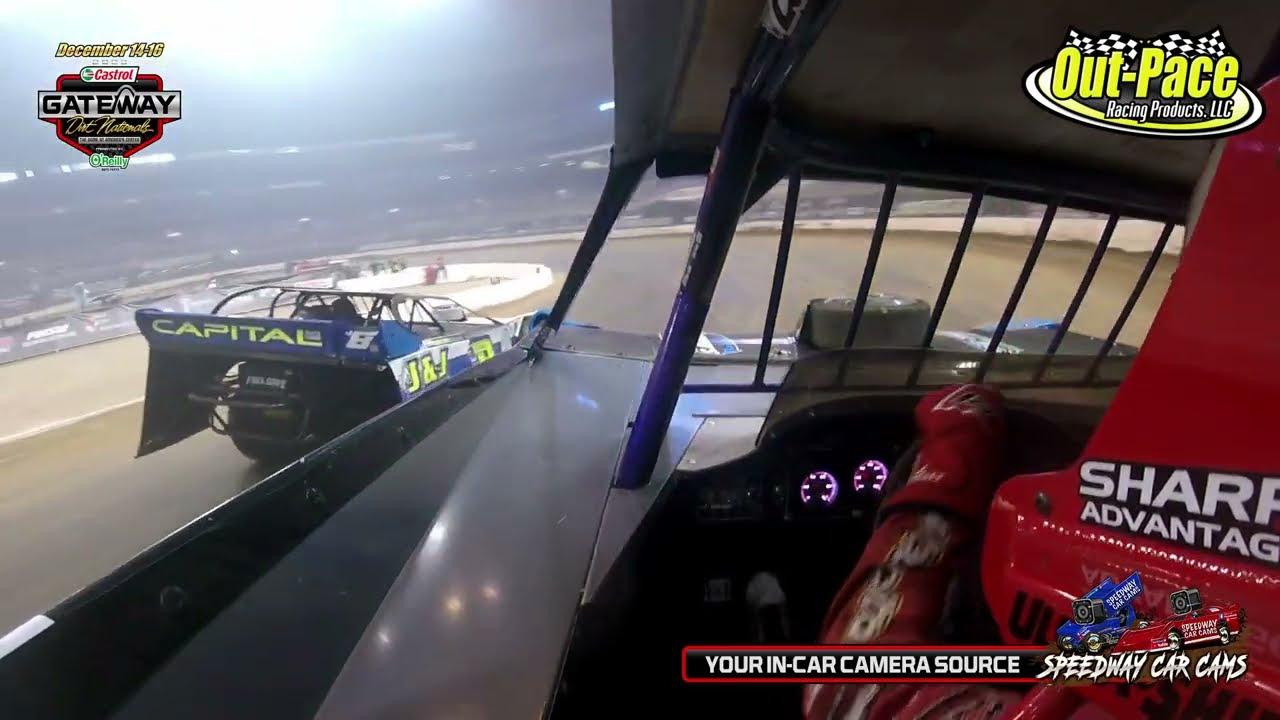 Bobby Pierce with his Out-Pace Racing Products powered In-Car Camera at the Gateway Dirt Nationals