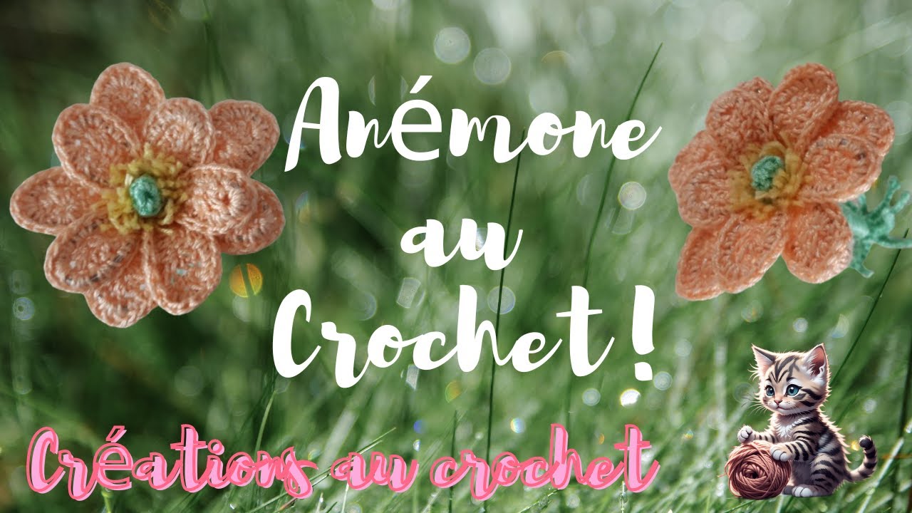 Tutoriel de fleur l'Anémone au crochet.