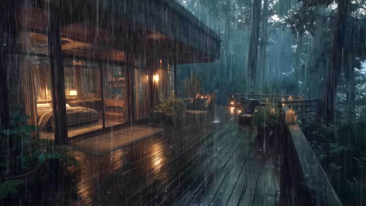 Soft Night Rain Sounds for Rest 🌧 | Forest Atmosphere, Relax, Focus, Meditation