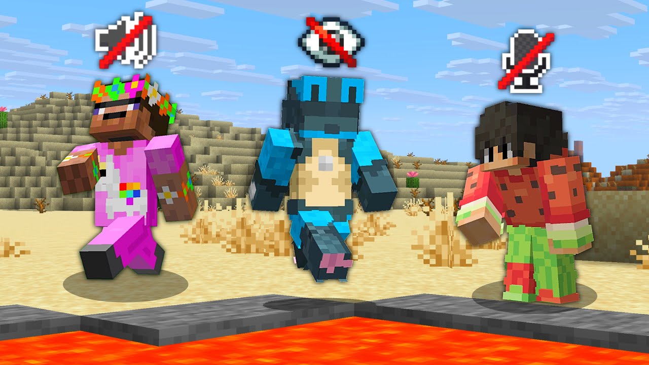1 Sourd, 1 Muet, 1 Aveugle sur Minecraft..