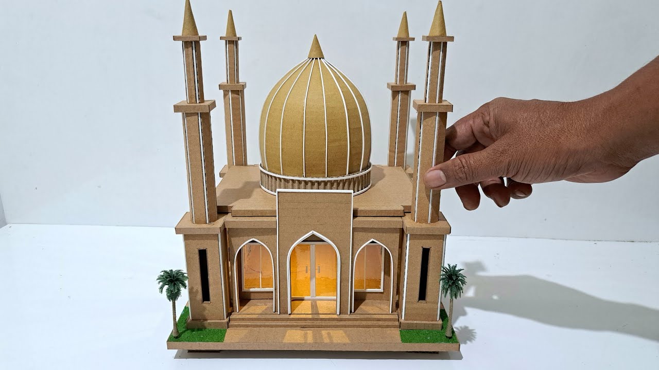CARA MEMBUAT MINIATUR MESJID DARI KARDUS #190 MESJID TERINDAH