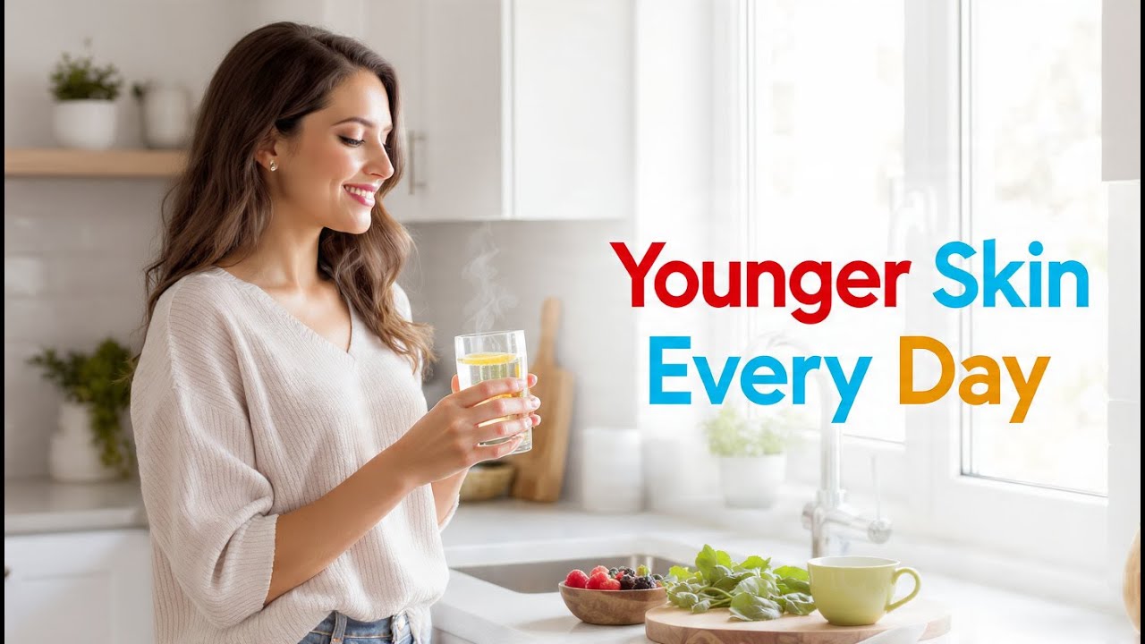 🍋 “Younger Skin Every Day! 💧 Easy Anti-Aging Foods & Habits