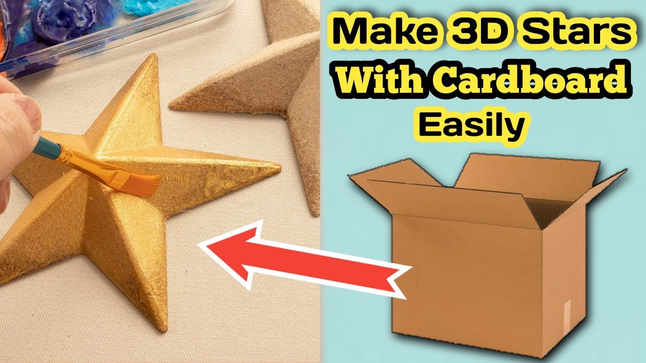 How To Make Stars With Cardboard | how to make cardboard stars | cardboard star #viral #star
