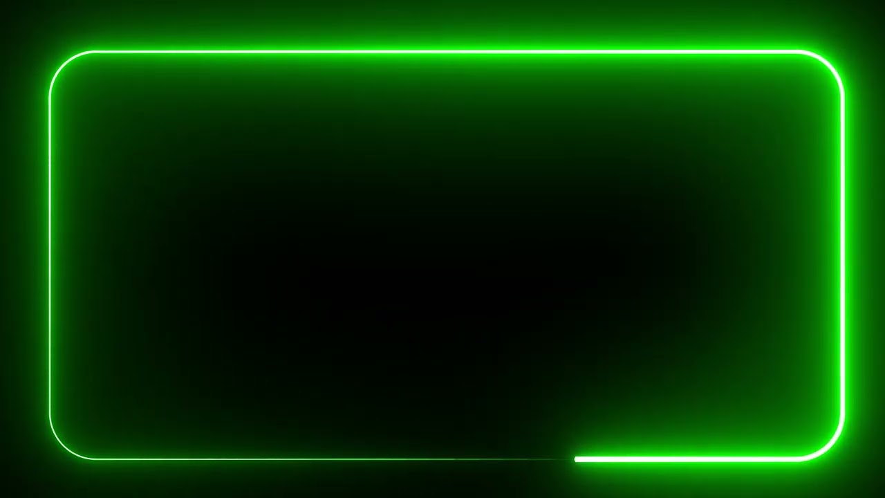 Green Neon Frame Background | MD Animated Backgrounds | Free Video Backgrounds