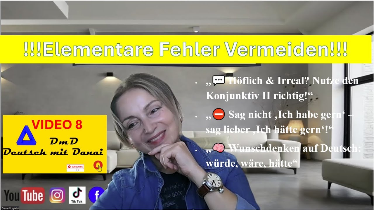 Deutsch B1-B2-C1 /Video Gramm 8#Elementare Fehler vermeiden