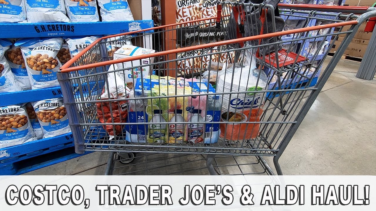 Shop with Me!  Costco, Trader Joe's and Aldi Grocery Hauls! Plus Salmon, Cod and More Fish!