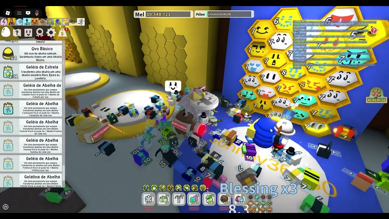 jogando bee swarm simulator