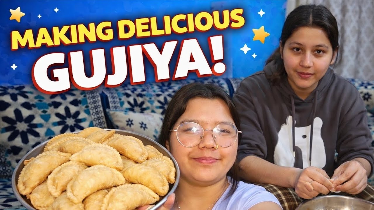 Holi mai gujiya ghar par banye #holi #indiansweetrecipe #gujiya #indianfestival #funnyvlog #cooking