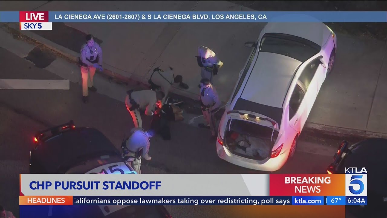 Pursuit suspect pulled out of car following high-speed chase in L.A. | Los Angeles Car Chases